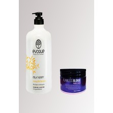 Evoque Professıonel Anti Purple Mask 250 ml  + Milk Therapy Sülfatsız Şampuan 1000 ml