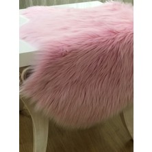 İpekyün Yüksek Kalite Akrilik Koyun Post Halı Süet Taban Pembe Renk