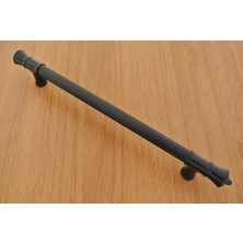 Azm Hırdavat System Kulp Mat Siyah DÜĞME-128-192 mm 4675 Al6-Al6 192 mm