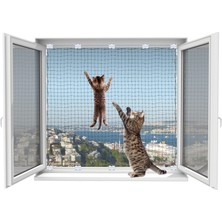 Winblock Pets Kedi Güvenlik Ağı Fransız Balkon Kapısı Kutusu 80X220