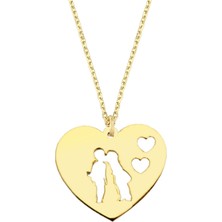 Altın Sepeti Altın Kalpli Sevgili Kolyesi