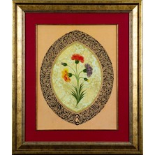 Bedesten Pazar Islami Tablo 53x63 cm Tıpkı Basım Hat Sanatı Dekoratif Çerçeveli ''ayetel Kürsi Ebru Figürlü''