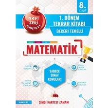 Nartest Yayınevi 8. Sınıf Matematik 1. Dönem Tekrar Kitabı+4 Adım 8. Sınıf 1. Dönem 5'li Deneme Sınavı-2 Kitap