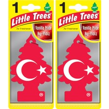 Little Trees Little Tree Türk Bayrağı Ay Yıldız Oto Kağıt Koku 2 Adet Asma Araba Kokusu