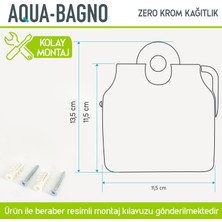 Aqua Bagno Zero Tuvalet Kağıtlığı - Krom