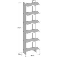 Decormet Order Kitaplık Beyaz/ceviz