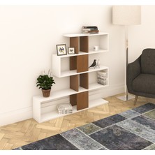 DECORMET Decormet Karlin Kitaplık Beyaz/ceviz