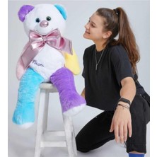 Selay Toys  Sevimli Papyonlu Peluş Ayıcık-Nisa Ayısı 90 cm