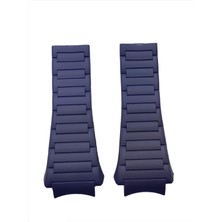 Porsche Design P6620 Uyumlu Lacivert Silikon Saat Kordonu
