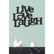 Unt "live Love Laugh" Duvar Dekoru-Süsü, Ahşap Dekoratif Tablo - 3