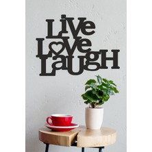 Unt "live Love Laugh" Duvar Dekoru-Süsü, Ahşap Dekoratif Tablo - 2