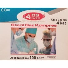 Damla DS Steril Gazlı Bez Kompres Spanç 7.5 x 7.5cm 100 Adet