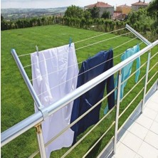 Ulutaş Home Alüminyum Balkon Çamaşırlık Kurutmalık Balkon Çamaşır Askısı (Yuvarlakprofile Uygun Kare Ürün)