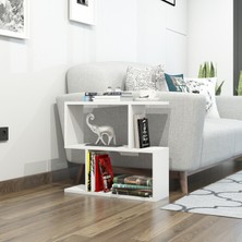 Decormet Lale Yan Sehpa Beyaz