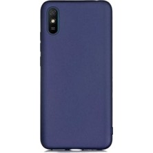 Case 4U Xiaomi Redmi 9A Kılıf Klasik Mat Renkli Yumuşak Premier Silikon Lacivert