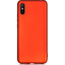 Case 4U Xiaomi Redmi 9A Kılıf Klasik Mat Renkli Yumuşak Premier Silikon Kırmızı