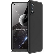 Case 4U Oppo Realme 7 Pro Kılıf 3 Parçalı Tam Koruma Sert Mika Ays Kapak Siyah