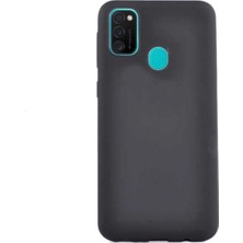 Case 4U Samsung Galaxy M21 Uyumlu Kılıf Klasik Mat Renkli Yumuşak Premier Silikon Siyah