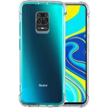 Case 4U Xiaomi Redmi Note 9 Kılıf Köşe Korumalı Darbe Emici Anti Shock Arka Kapak Şeffaf