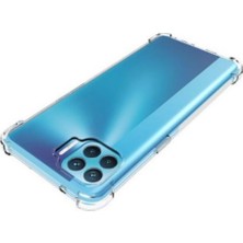 Case 4U Oppo Reno 4 Lite Kılıf Köşe Korumalı Darbe Emici Anti Shock Arka Kapak Şeffaf