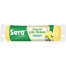 Sera Çöp Torbası Büzgülü Büyük Boy Limon Kokulu 15 Adet
