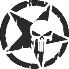 Punisher Asker Yıldızı Sticker 00473