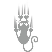 Sticker Fabrikası Kedi Tırmalaması Sticker 00673