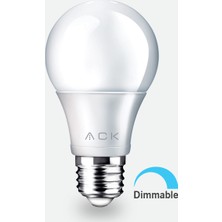 Ack 10W Dimlenebilir LED Ampul Günışığı 3000K E27 A60 ACK-AA14-01020