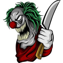 Sticker Fabrikası Bıçaklı Kurukafa Kuru Kafa Sticker 00532