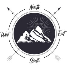 Sticker Fabrikası Pusula Offroad Off Road 4x4 Compass Adventure Sticker 00498