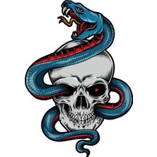 Sticker Fabrikası Yılanlı Kurukafa Kuru Kafa Kurukafa 00519