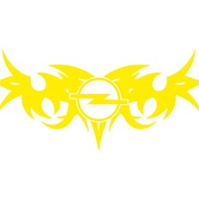 Sticker Fabrikası Kanatlı Opel Logo Sticker 00527