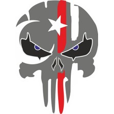 Sticker Fabrikası Türk Bayraklı Kurukafa Kuru Kafa Sticker 00526