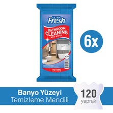 Ultra Fresh Banyo Yüzeyi Temizleme Mendili 6 x 20 Yaprak