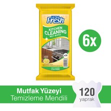 Ultra Fresh Mutfak Yüzeyi Temizleme Mendili 6 x 20 Yaprak