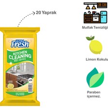 Ultra Fresh Mutfak Yüzeyi Temizleme Mendili 6 x 20 Yaprak