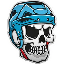 Sticker Fabrikası Kasklı Kurukafa Kuru Kafa Sticker 00561