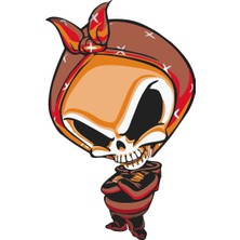 Sticker Fabrikası Şirin Kurukafa Kuru Kafa Sticker 00562