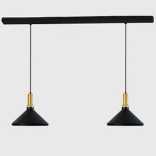 Bamyum Ikili Serçe Siyah Avize