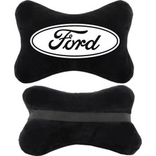 1Araba 1Ev Ford Mustang Oto Koltuk Boyun Yastığı Siyah 2 Adet