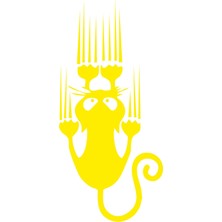 Sticker Fabrikası Kedi Tırmalaması Sticker 00673