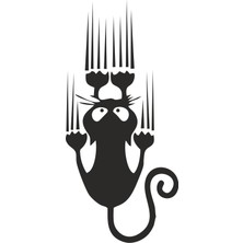 Sticker Fabrikası Kedi Tırmalaması Sticker 00673