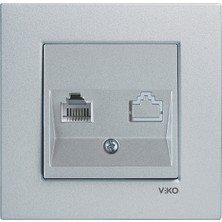 Viko Novella Gümüş Nümeris Telefon Çerçeveli