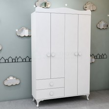 Garaj Home Yıldız 4 Kapaklı Dolap - Beyaz
