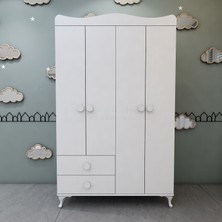Garaj Home Yıldız 4 Kapaklı Dolap - Beyaz