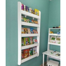 Mihenk Duru  Montessori Kitaplık 5 Raflı Mdf Kitaplık