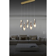 Luna Lighting Modern Luxury Sarkıt Sıralı Yemek Masası 5'li  LED Avize