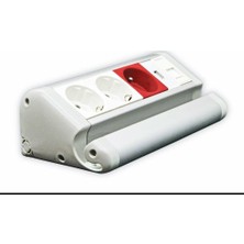 Ne-Ad Marka Alüminyum 16 Modül Tezgah Altı Priz Kutusu