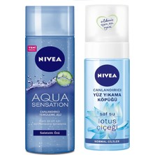 Nivea Aqua Sensation Canlandırıcı Temizleme Jeli + Canlandırıcı Yüz Temizleme Köpüğü 150 ml