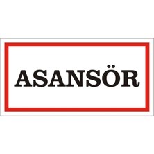 İzmir Serigrafi Asansör Galvaniz Uyarı Levhası 17 x 35 cm